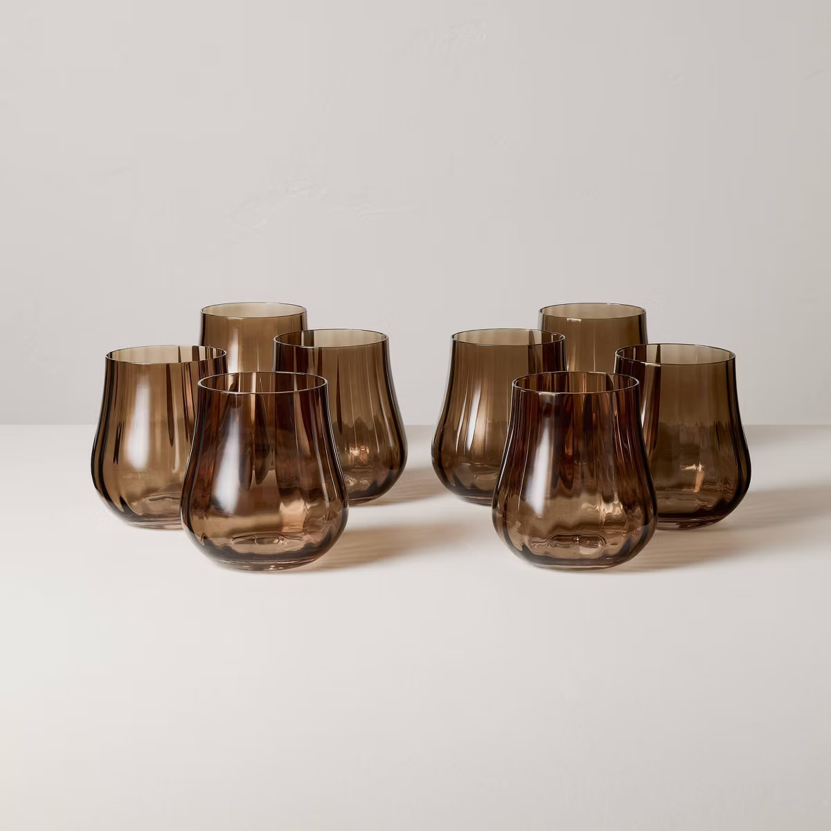 Set of 8 14oz Short Water Glasses Green - Hearth & Hand™ with Magnolia | Target