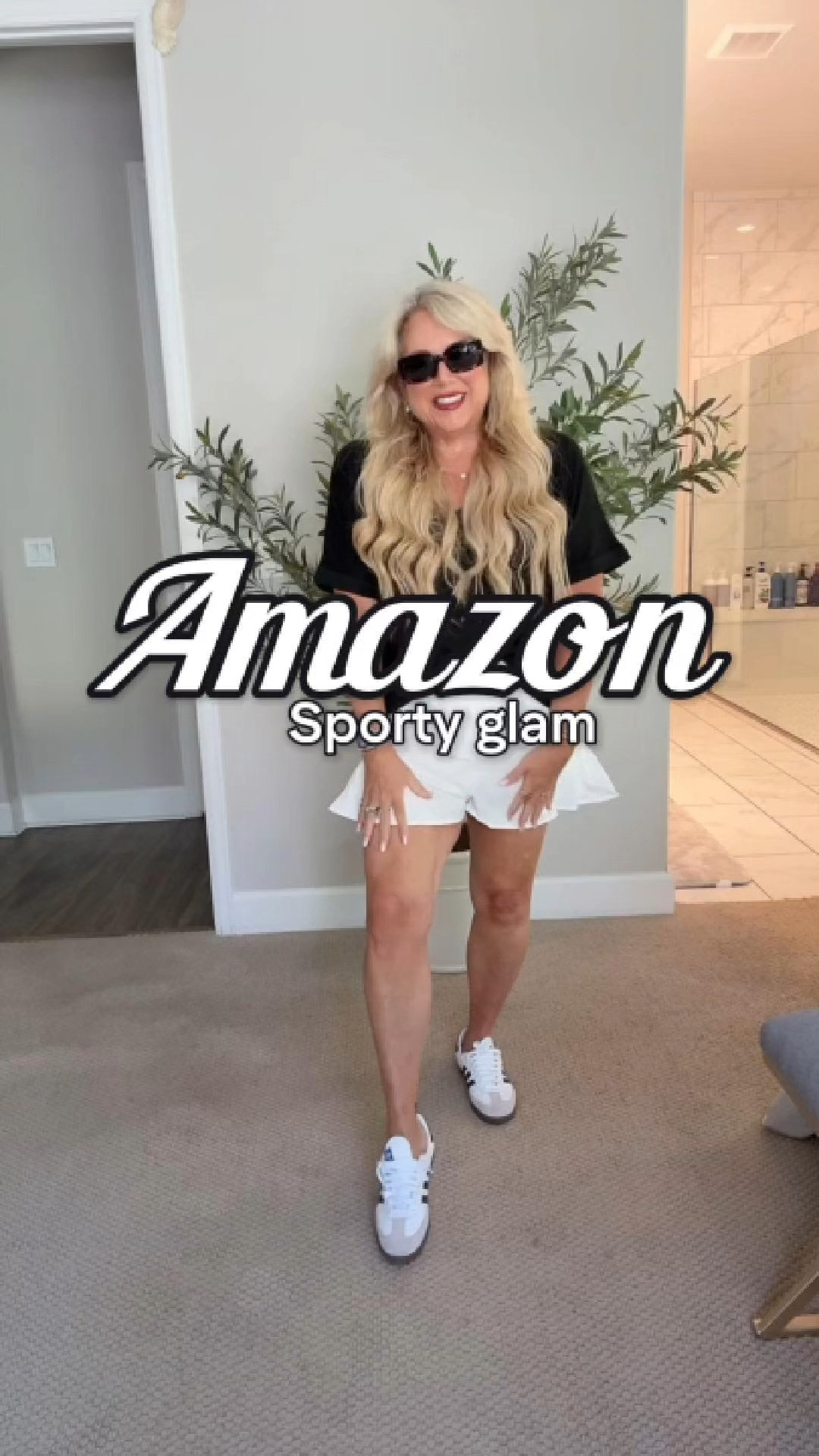 ⚪️⚫️ Loving these white sporty shorts (L) that feel like a mini skirt! Paired with my favorite V-neck (L), Sambas, and a touch of pearls — classic black & white never fails. 😎✨

#SportyChic #WhiteShortsVibes #VNeckLove #SambasStyle #PearlsAndChill #BlackAndWhiteStyle #OOTDInspo #TikTokFashion #ComfyAndCute #SummerStyle 

 #LTKActive #LTKOver40 #LTKFindsUnder50