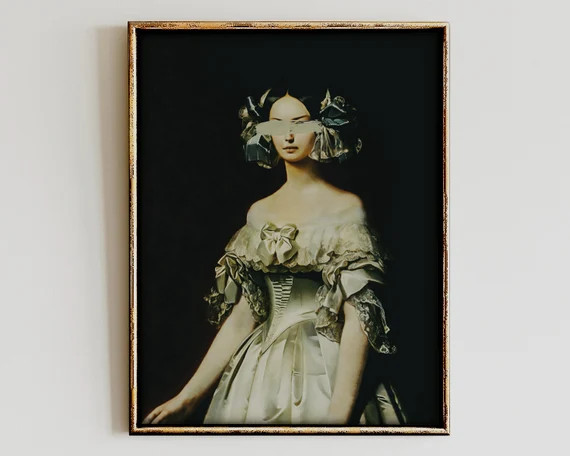 Feminine Bedroom Artwork Altered Art Vintage Portrait | Etsy | Etsy (US)