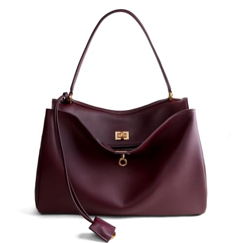 Genuine Leather Tote Bag for Women: Soft Leather Shoulder Handbags for Ladies - Satchel Purse for... | Amazon (US)