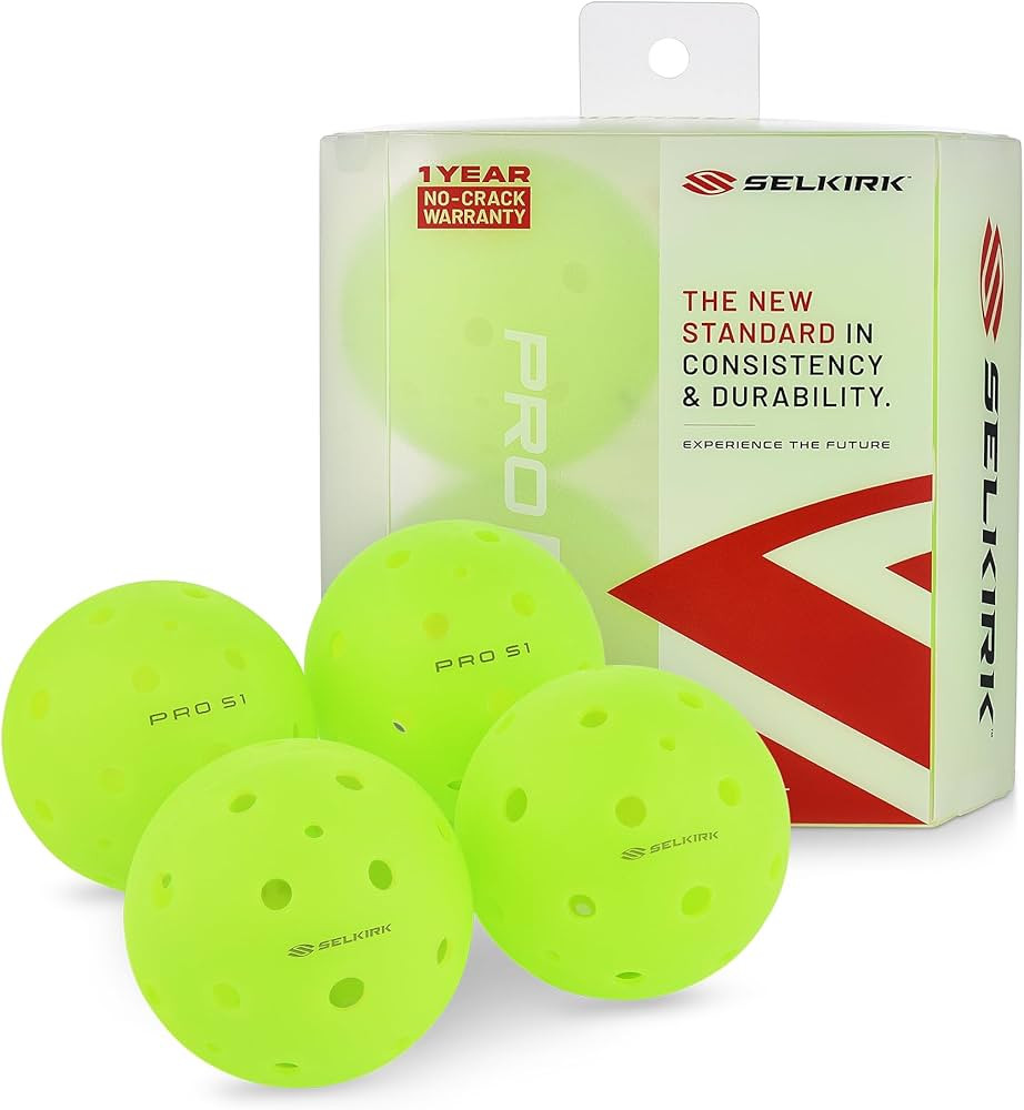 Selkirk Sport Pro S1 Ball | Crack-Resistant | 38 Hole Outdoor Pickleball Balls | USAPA Approved P... | Amazon (US)