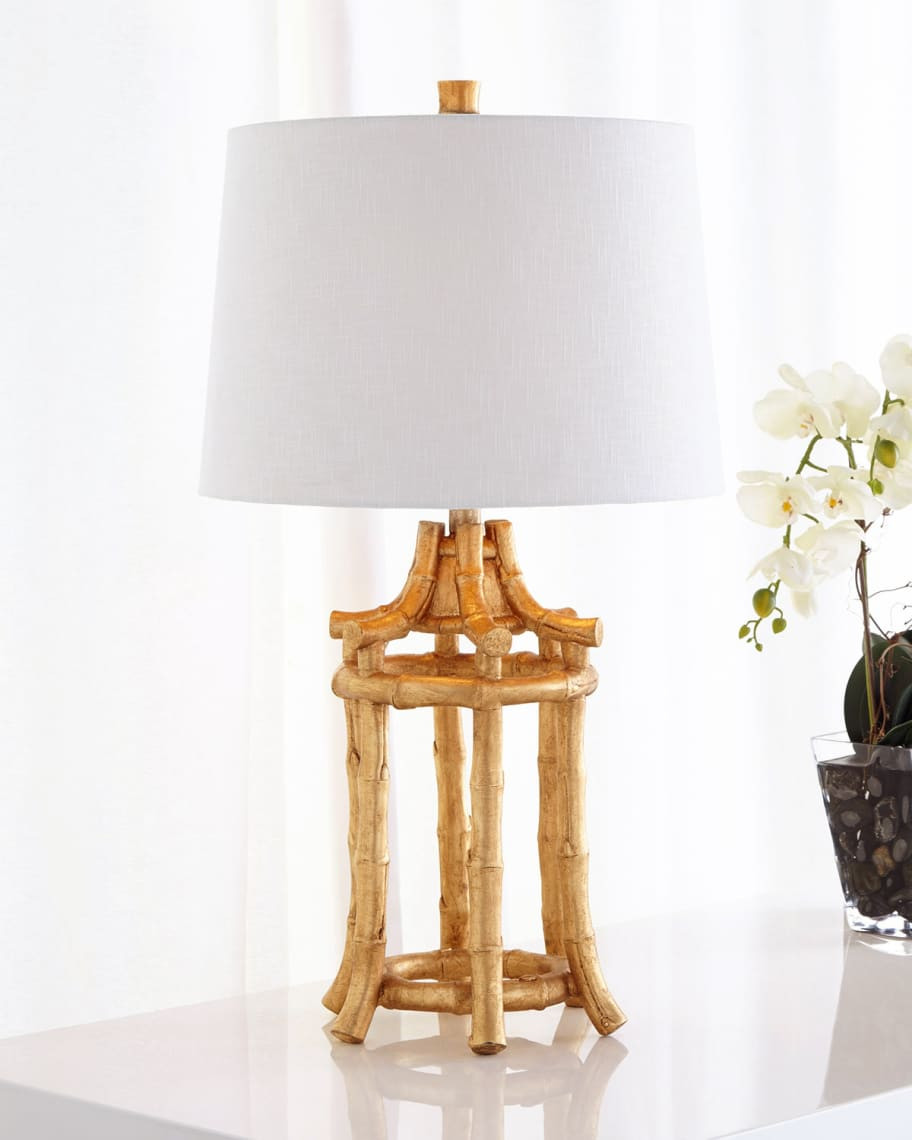 Couture Lamps Golden Bamboo Table Lamp | Neiman Marcus