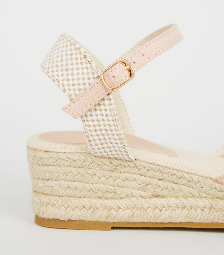 Pale Pink Canvas Woven Espadrille Wedges
						
						Add to Saved Items
						Remove from Saved ... | New Look (UK)