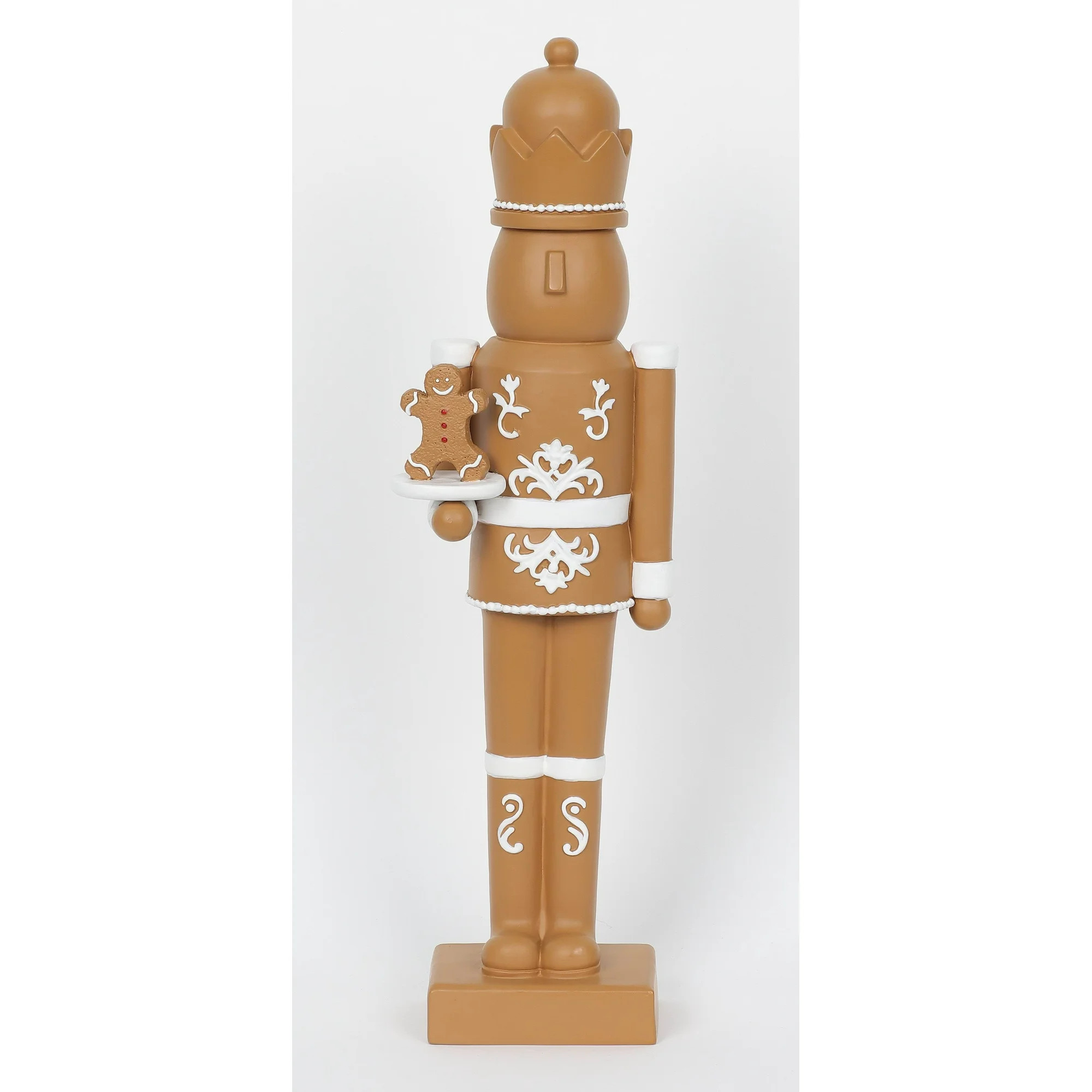 Gingerbread Decorative Christmas Nutcracker, Brown and White, 13.5", by Holiday Time | Walmart (US)
