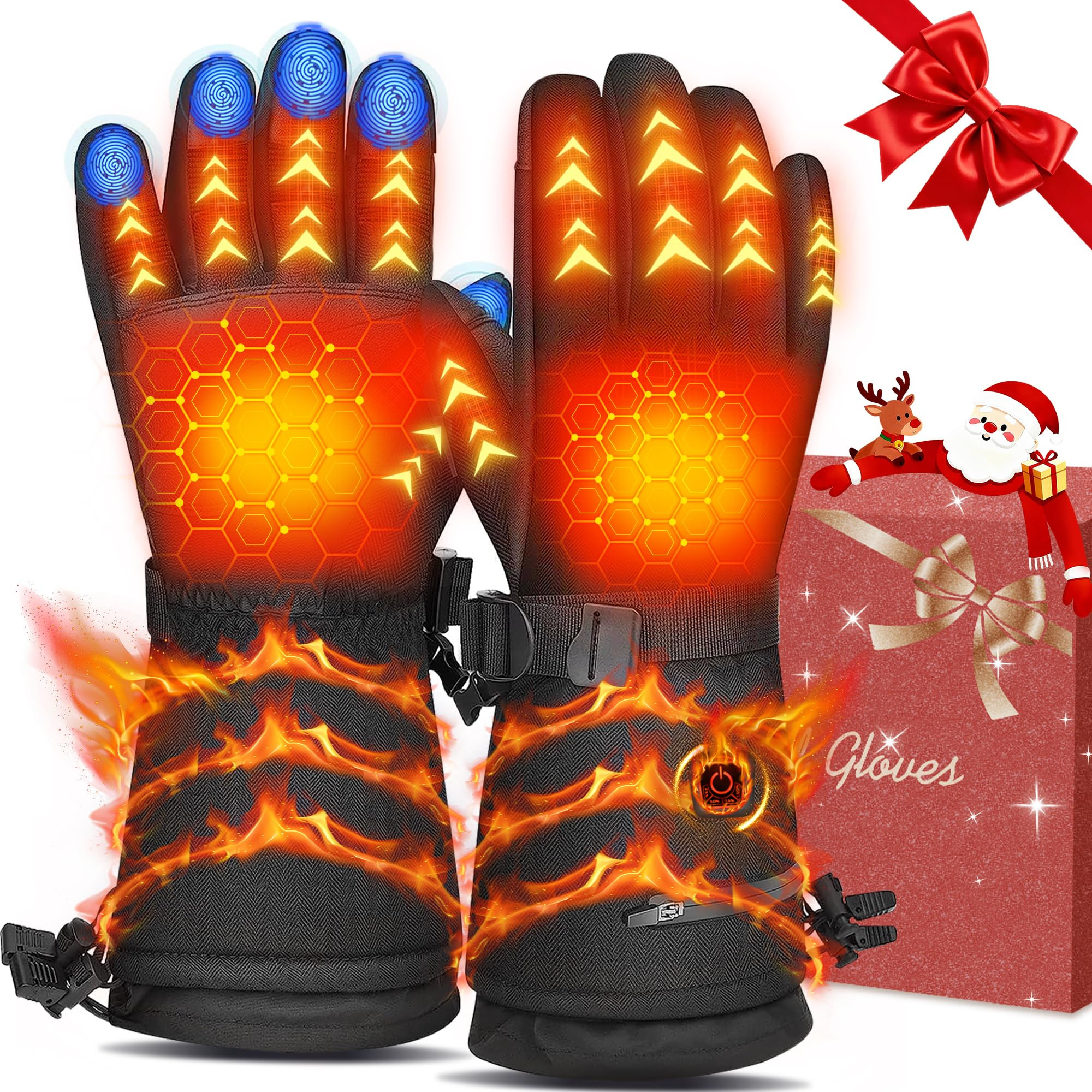 MADETEC Heated Gloves for Men Women,7.4V 22.2Wh Rechargeable Battery Electric Heated Gloves,Full ... | Amazon (US)