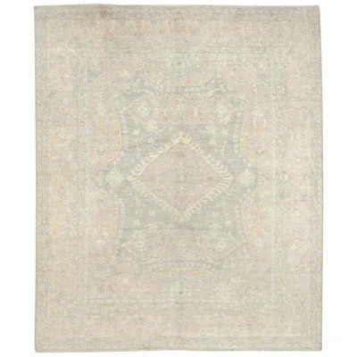 Taupe Floral Oushak Peshawar 8x10 Handmade Pakistan Oriental Rug | Wayfair North America