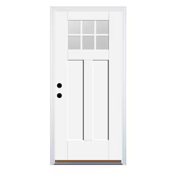 Therma-Tru Shaker Entry Door 36-in x 80-in x 6-9/16-in Fiberglass Craftsman Right-hand inswing Re... | Lowe's