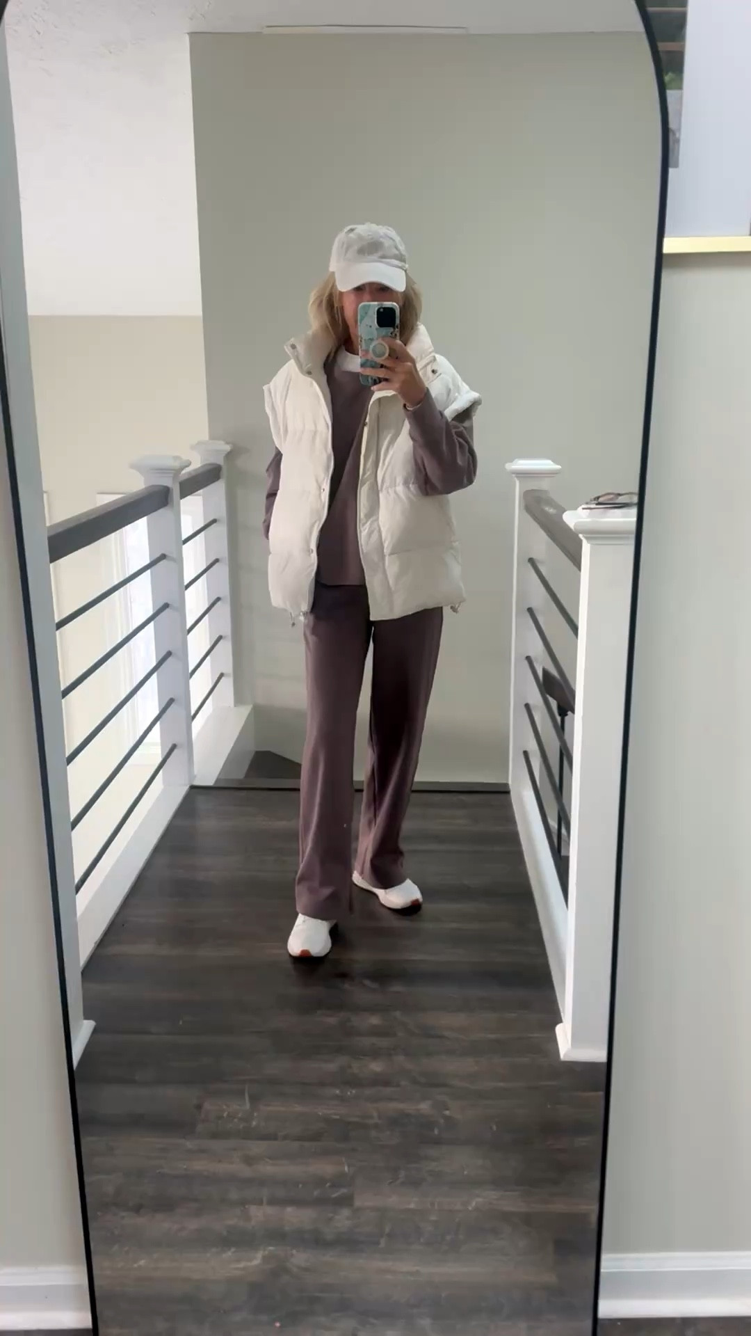 Comfy cozy cold weather in March fit-#sweatsuit #matchingset #puffervest 

#LTKPetite #LTKootd #LTKOver40