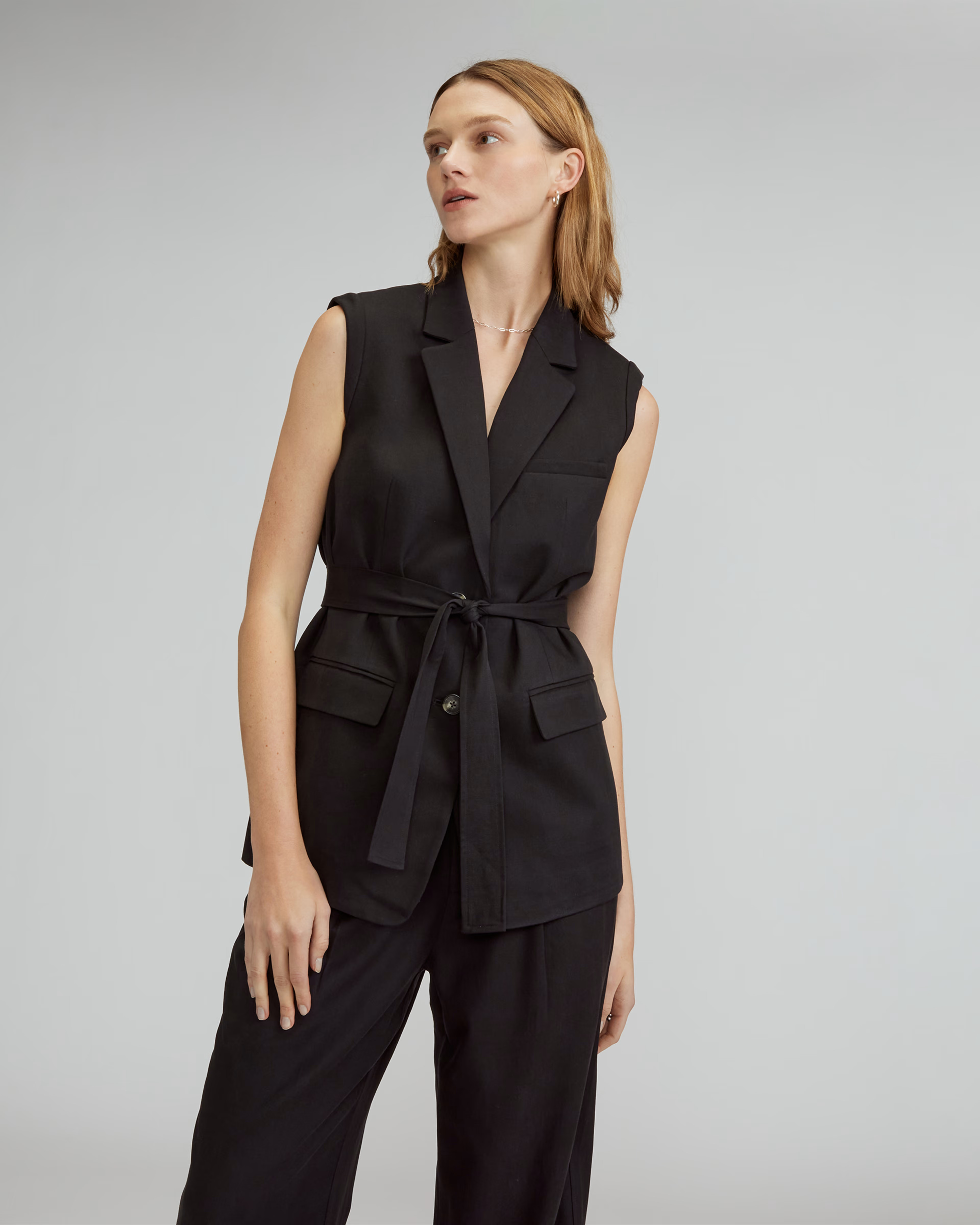 The Sleeveless Blazer in Buttersmooth | Everlane