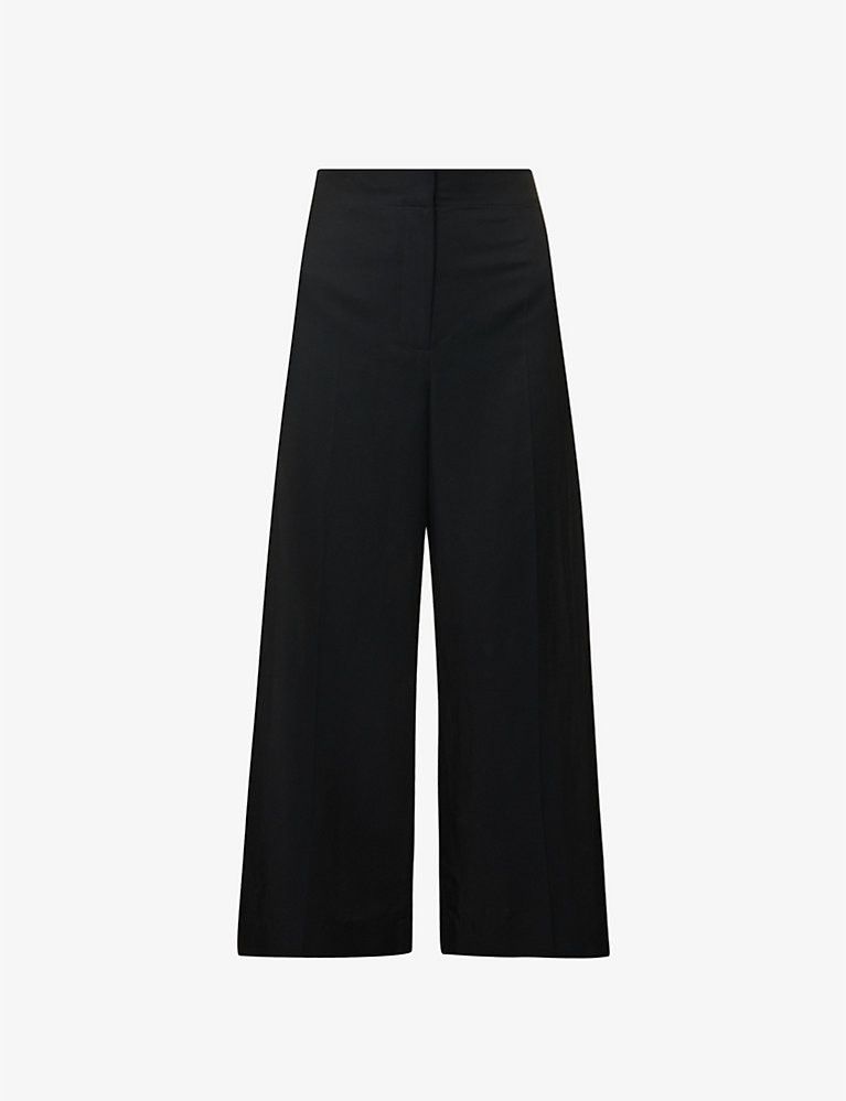 Thurlow wide-leg high-rise silk and cotton-blend trousers | Selfridges