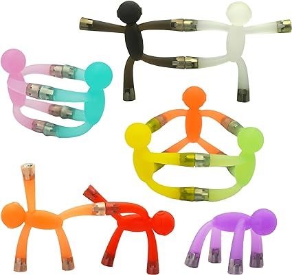 Boxgear 10 Pcs Mini Man Magnetic Toy, Translucent Novelty Toys, Rubber Magnet Men Toy Fridge Magn... | Amazon (US)