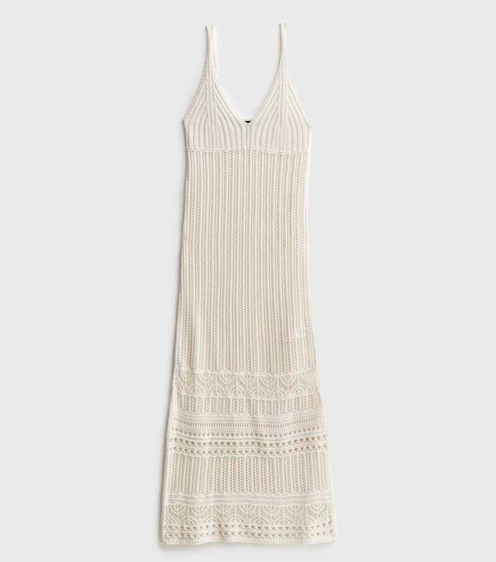 White Crochet Strappy Midi Beach Dress
						
						Add to Saved Items
						Remove from Saved It... | New Look (UK)