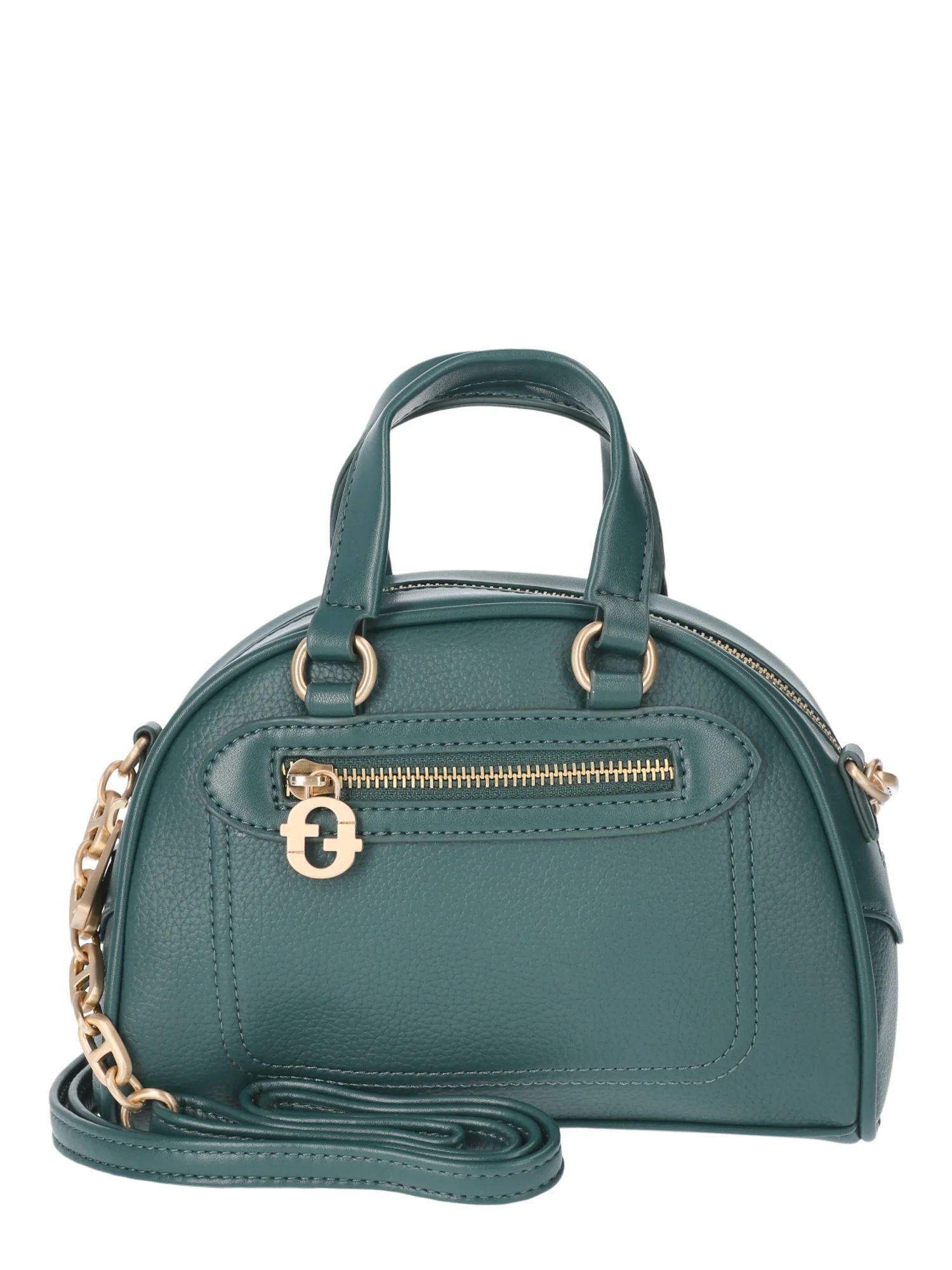 Time and Tru Women's Scottie Mini Satchel Crossbody Handbag, Green Smoke | Walmart (US)