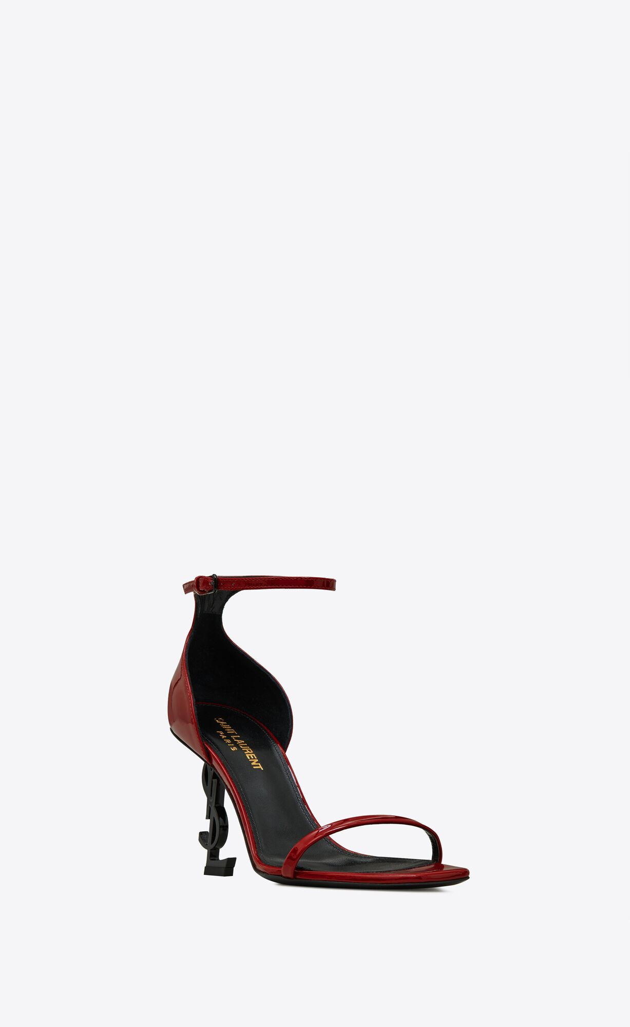 opyum sandals in patent leather with black heel | Saint Laurent Inc. (Global)