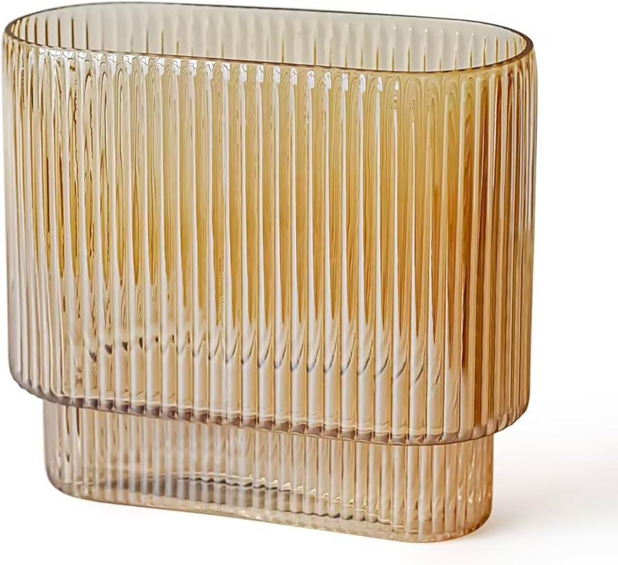 Clear Glass Vase Glass Vases for Flowers Clear Vase for Living Room Dining Table Entryway Office ... | Amazon (US)