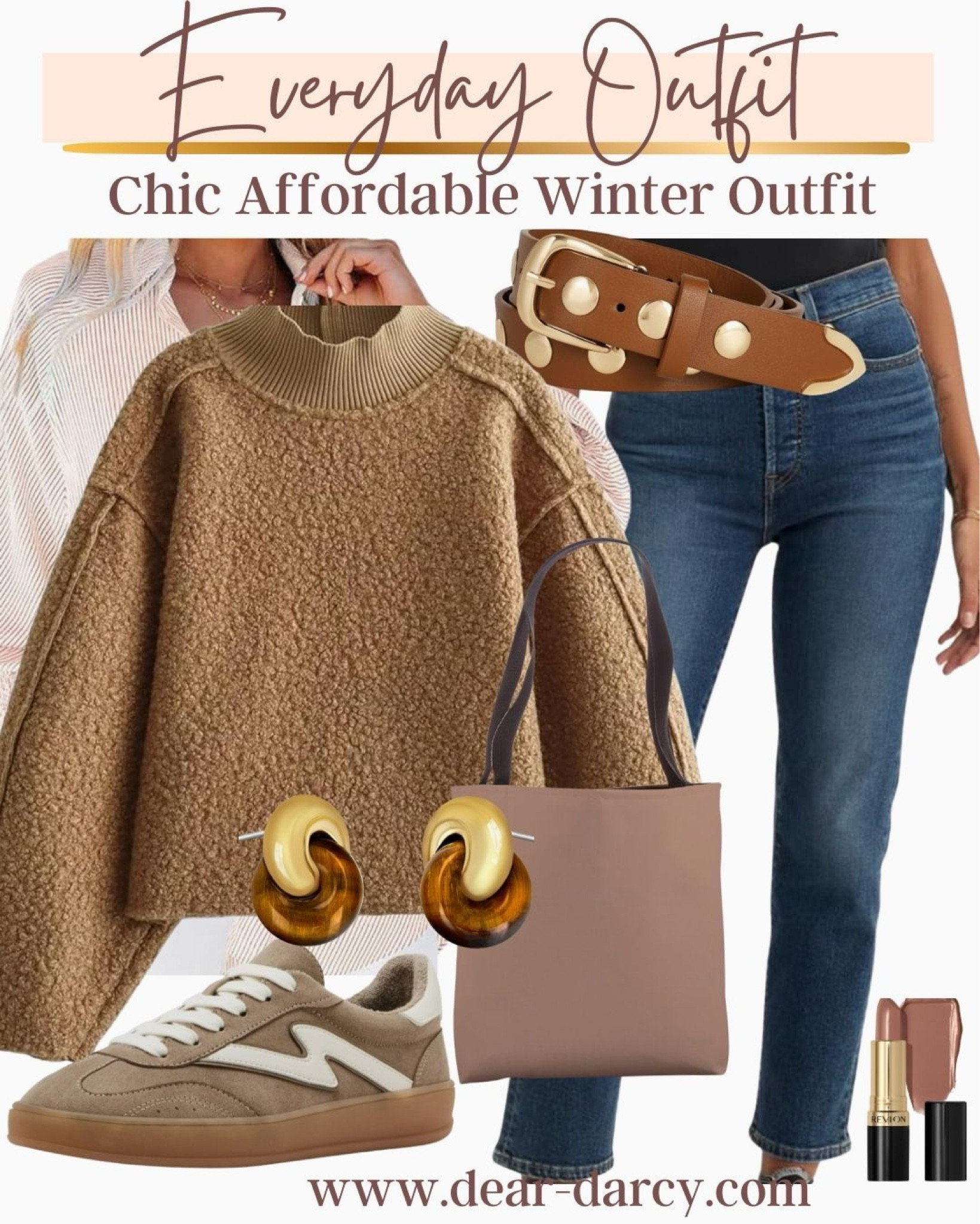 Everyday easy affordable outfit!

Amazon finds 

My new favorite sweatshirt $36
Comes in several colors

Great tan and white strip button up

Levi straight leg denim jeans tts under $55

Studd belt

Affordable sneakers under $40 

Great statement earrings under $12 

Mocha tote under $20 


#LTKSaleAlert #LTKStyleTip #LTKFindsUnder50