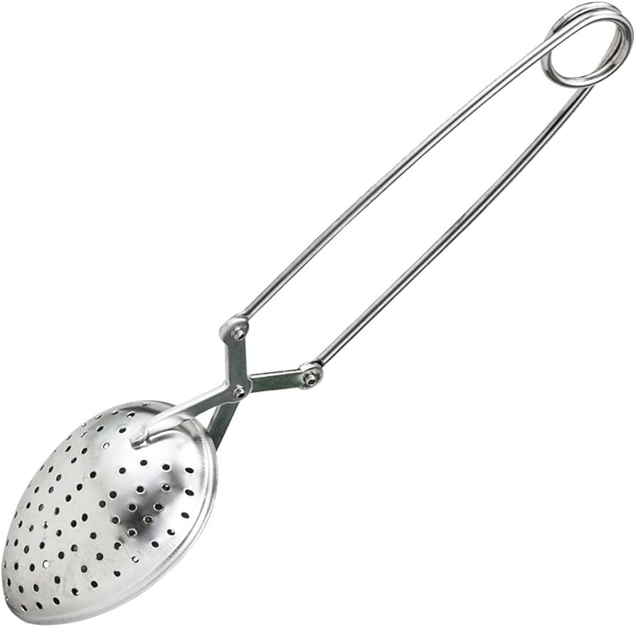 HIC Long Handle Loose Leaf Snap Tea Infuser Spoon, 18/8 Stainless Steel Mesh, 1.5-Inch | Amazon (US)