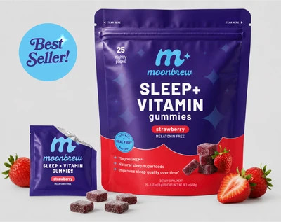 Sleep + Vitamin Gummies Strawberry / 2 Pouches | MoonBrew