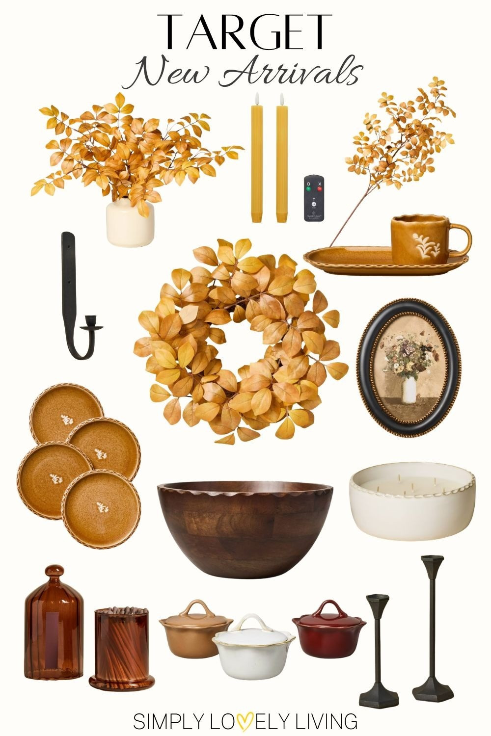 Target New Arrivals from Hearth and Hand with Magnolia. Fall wreath, Fall florals. Bowls, candles, candle holders. #target #Fall #falldecor

#LTKHome #LTKSeasonal