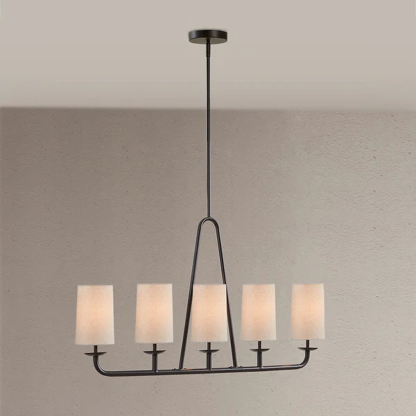 INK+IVY Serenitie Bronze 5-Light Linear Chandelier | Bed Bath & Beyond