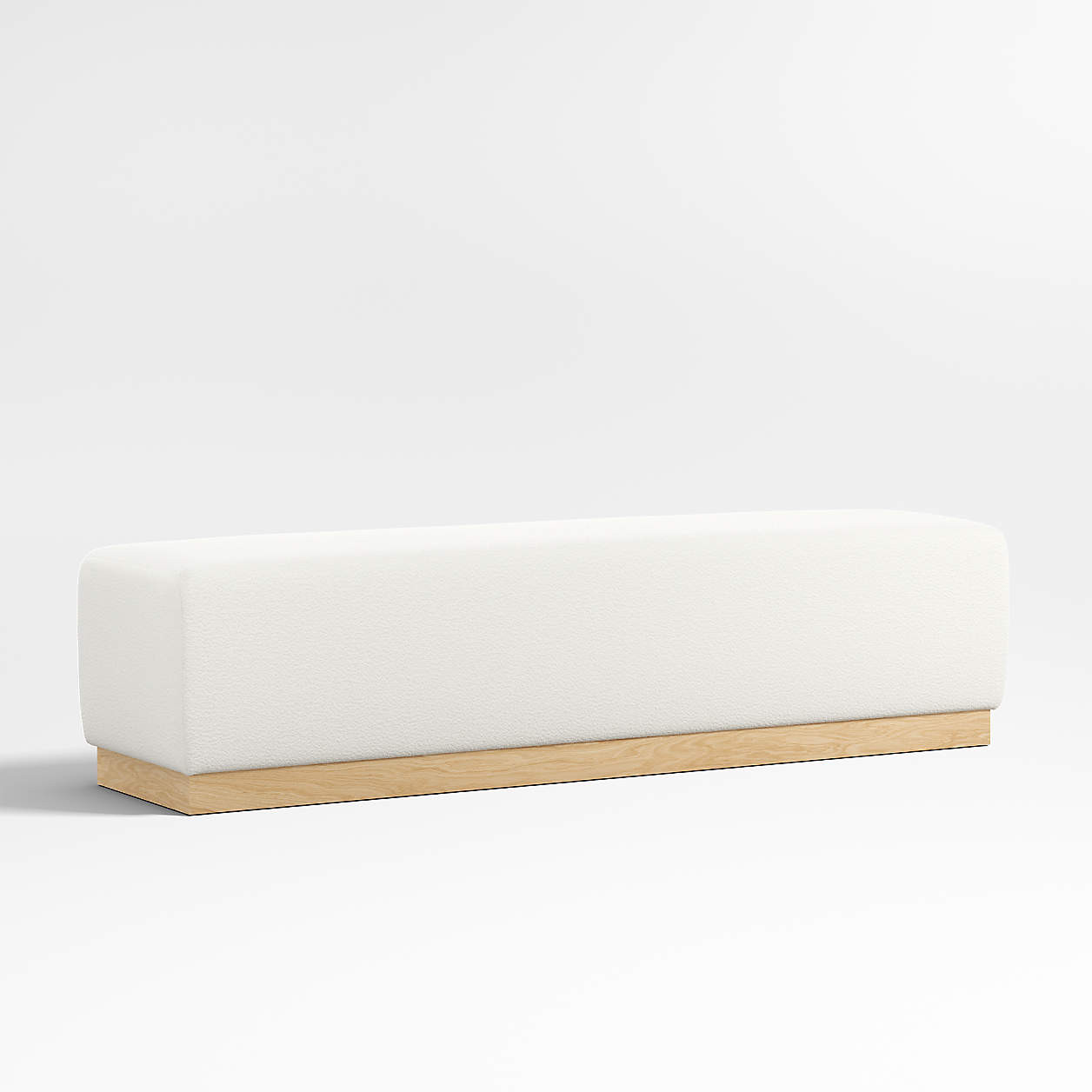 Gather 70" Ivory Upholstered Bench + Reviews | Crate & Barrel | Crate & Barrel
