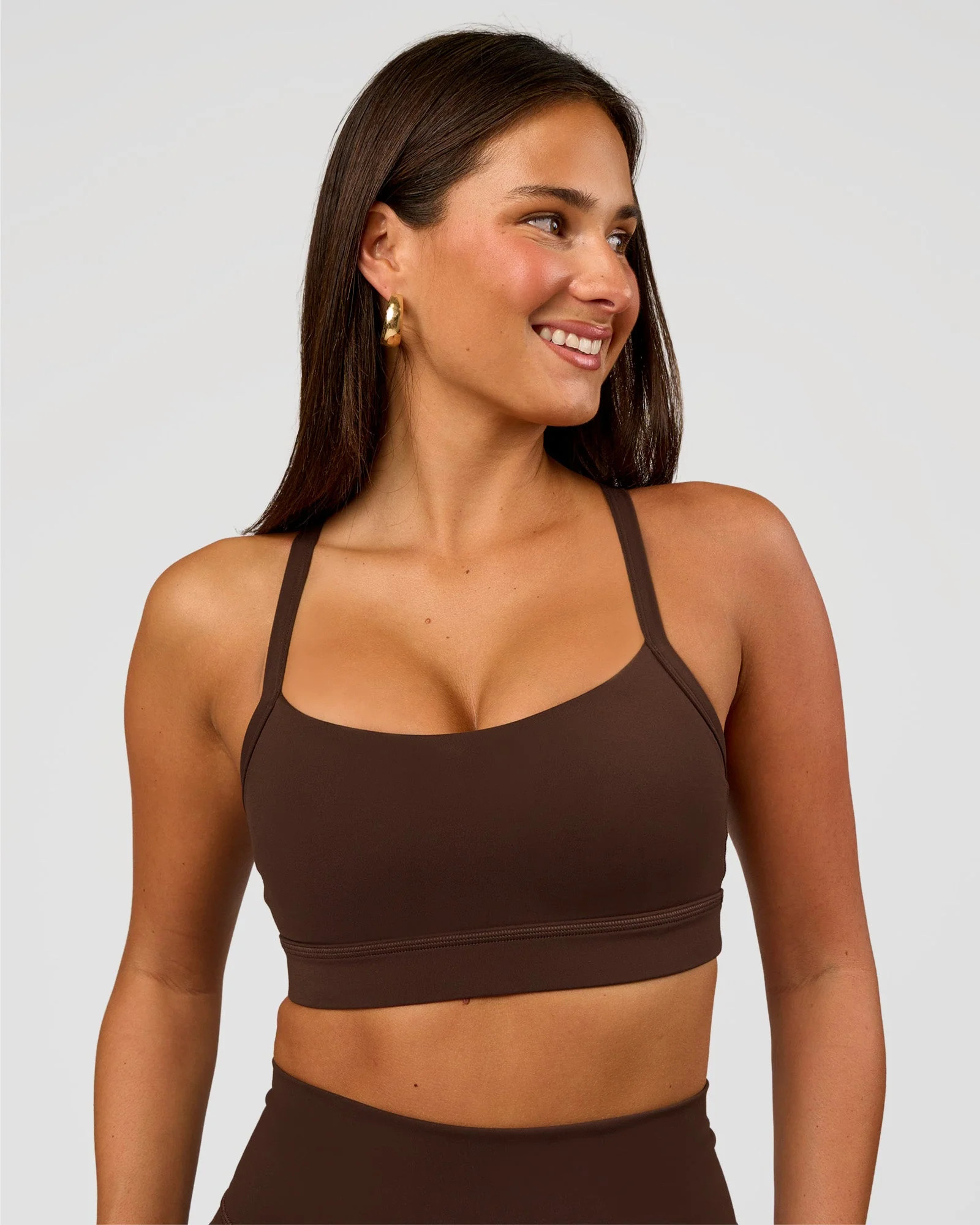 Momentum Sports Bra D/DD/E - Hot Chocolate | LSKD | LSKD