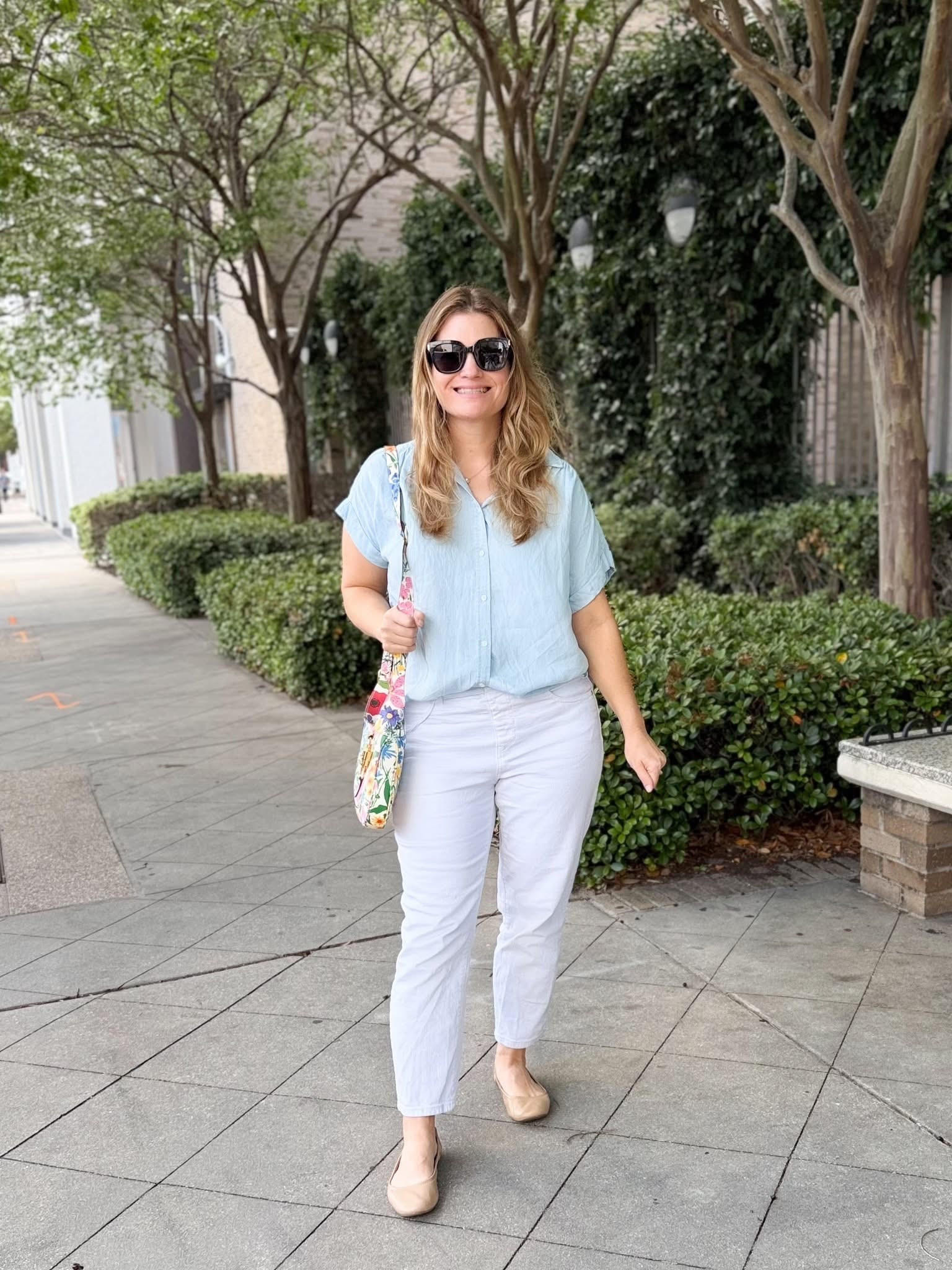 I LOVE chambray shirts but it's too hot in the summer for long sleeve ones so I'm SO glad they brought back these short sleeve ones! I already had a darker one so I grabbed this lighter one. It fits TTS in a medium.

Chambray style / Florida style / Florida ootd / Florida outfit idea / Walmart fashion / Walmart outfit 

#LTKmomlife #LTKdayinmylife #LTKootd