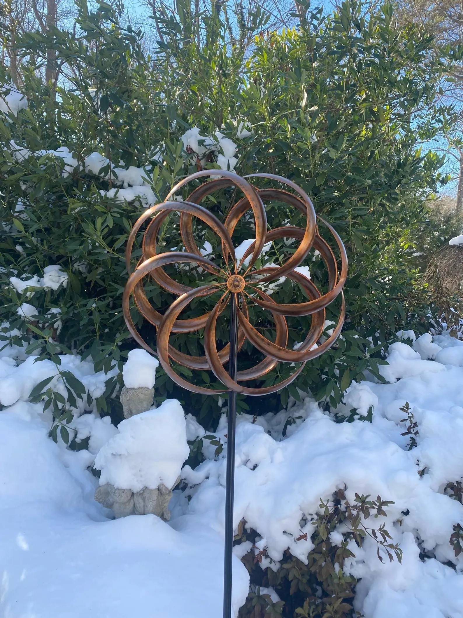 21" Double Swirl Coppered Wind Spinner - Etsy | Etsy (Global)