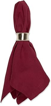 DII Linen Tabletop Collection Machine Washable, Napkin Set, 20x20, Cranberry, 4 Piece | Amazon (US)