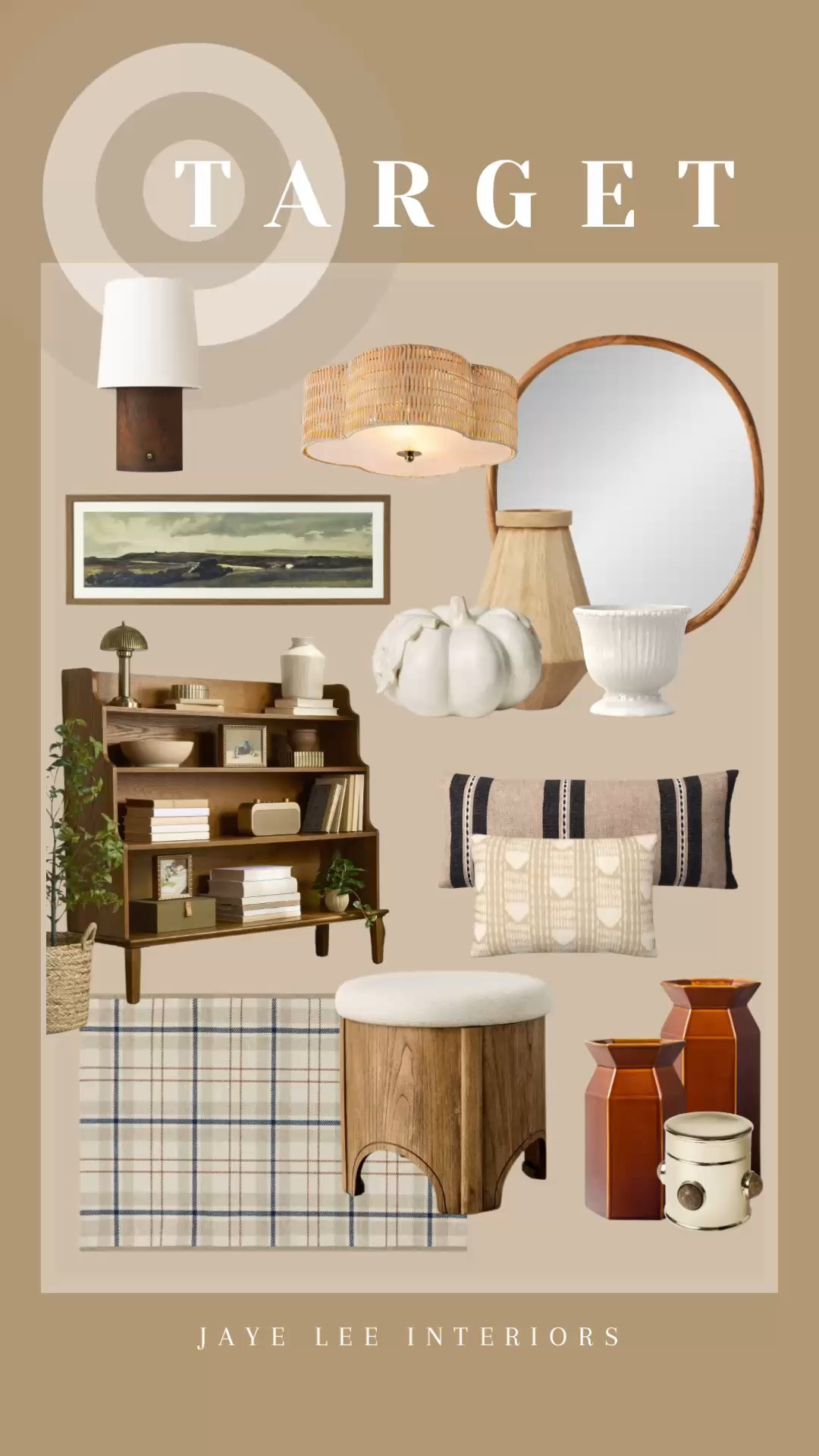 Target New Arrivals for Fall...
Target Home decor, Target Fall decor, bookshelf, fall throw pillows, landcape art, framed art, affordable art, ceramic vase, wood vase, flush mount light, mini lamps, kitchen lighting, ceramic pumpkin, fall area rug doormat #jleeinteriors 

 #LTKdayinmylife #LTKSeasonal #LTKHome