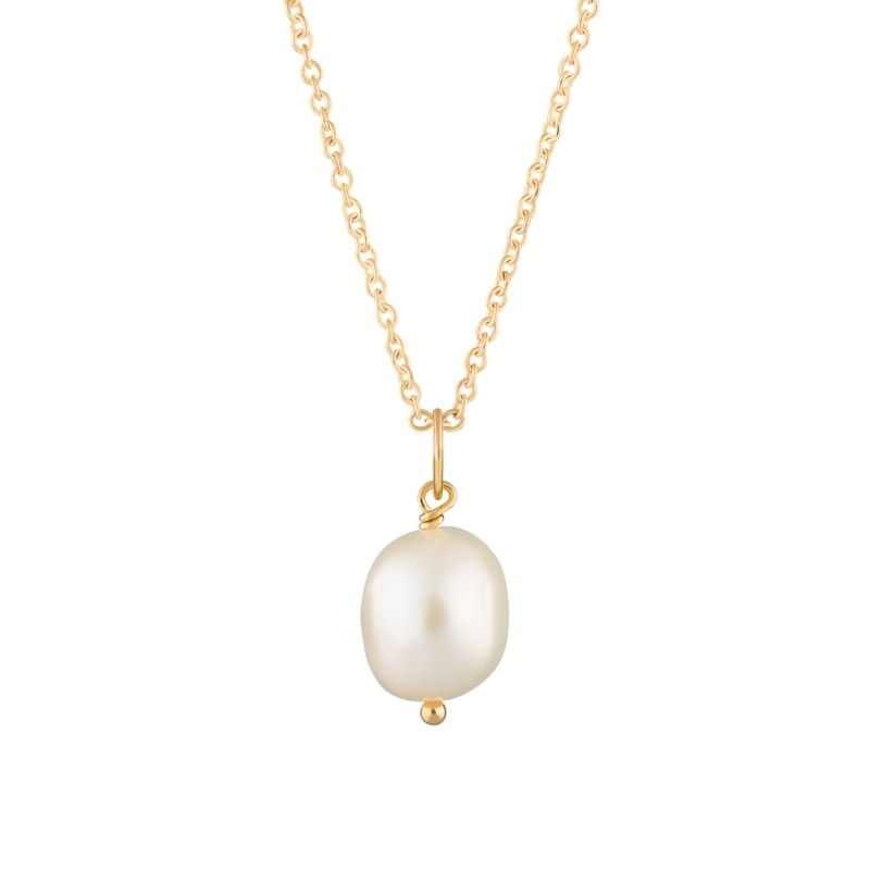 Gold Baroque Pearl Necklace With Slider Clasp | Wolf & Badger (US)