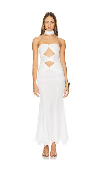 Nana Jacqueline Cassandra Dress in White. - size S | Revolve Clothing (Global)