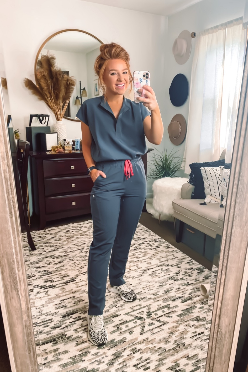 Figs scrubs 
Xs top 
Small bottoms 

20% off in cart 

#LTKworkwear #LTKSale #LTKFind