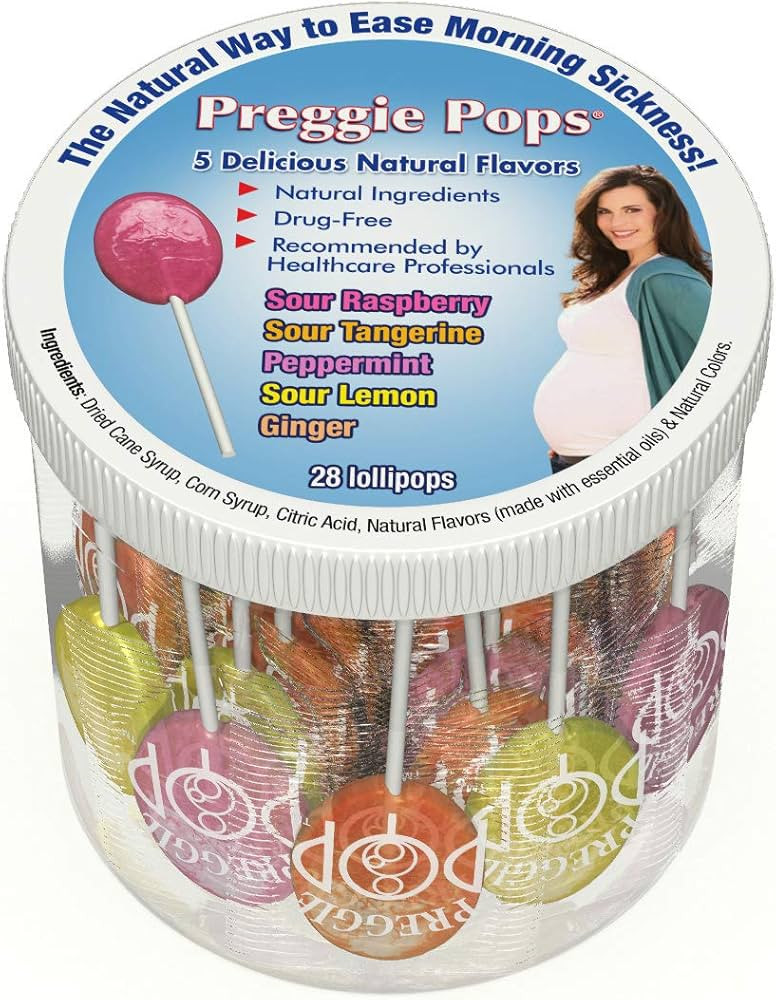 Preggie Pops - Morning Sickness Relief Lollipops for Pregnancy. Morning Sickness Relief Candies, ... | Amazon (US)