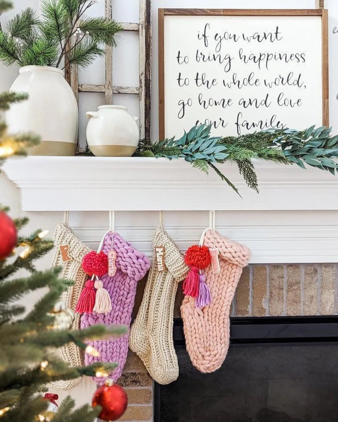 Acrylic Stocking Tag 3D Stocking Tag Acrylic Name Tag Christmas Ornament Christmas Gift Tag - Ets... | Etsy (US)