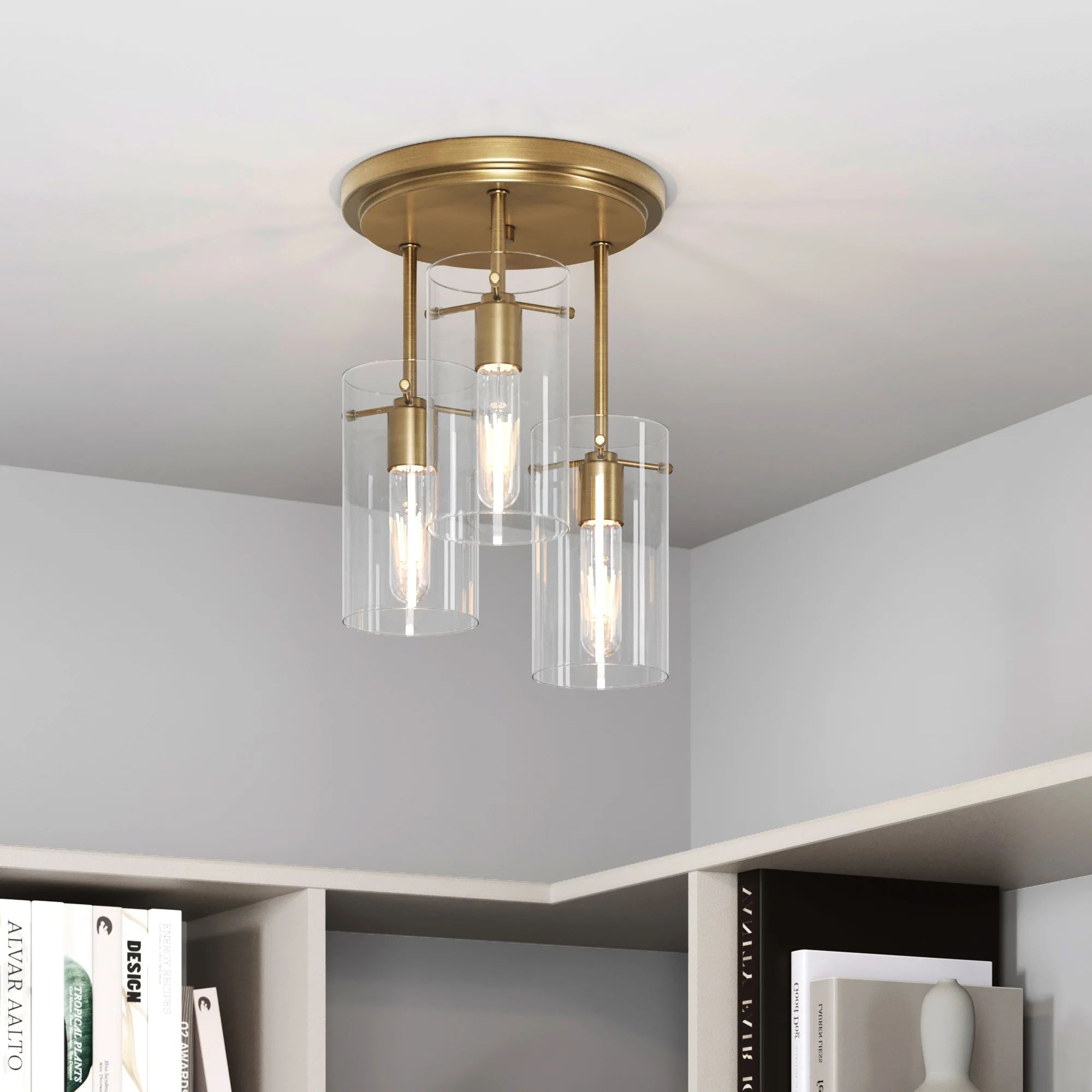 Glass Shade Flush Mount Ceiling Light | Nathan James