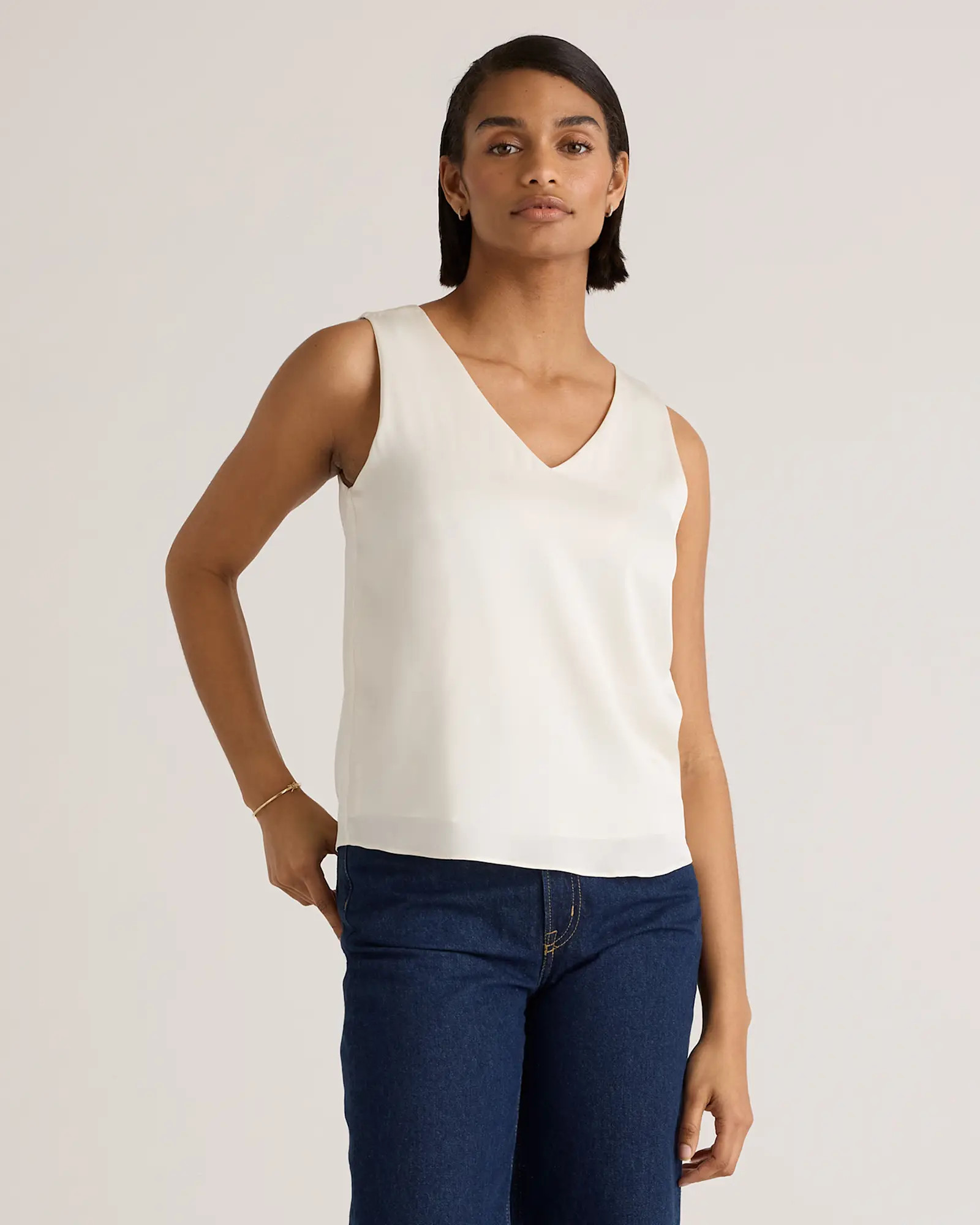 Washable Stretch Silk Tank | Quince | Quince