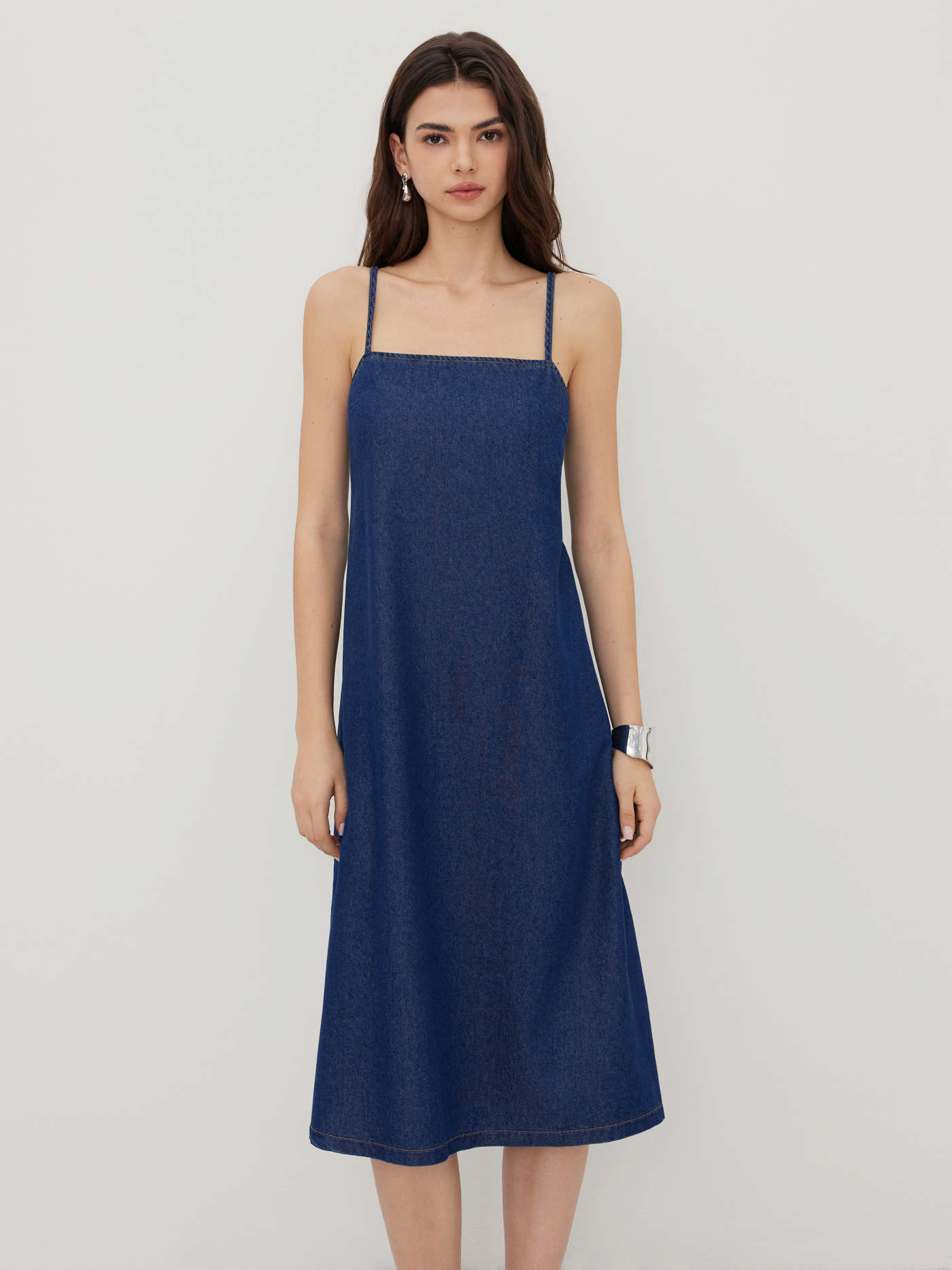 Denim Smock Maxi Dress... | Cider