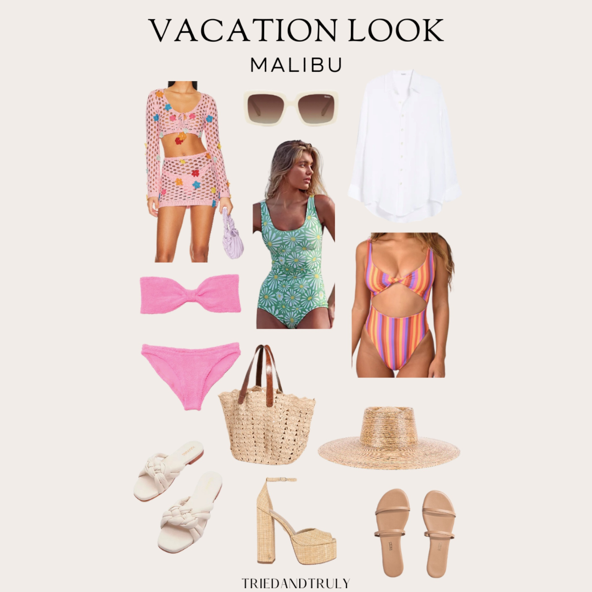 Vacation and resortwear picks by destination. Swimsuits, cover ups, dresses, sandals, sunglasses, hats, and beach and pool bags. 

Malibu, Santa Barbara, Los Angeles, Laguna Beach 

#LTKstyletip #LTKswim #LTKtravel