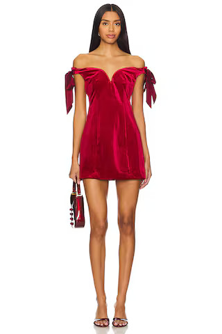 Leslie Amon Je T'aime Mini Dress in Burgundy from Revolve.com | Revolve Clothing (Global)
