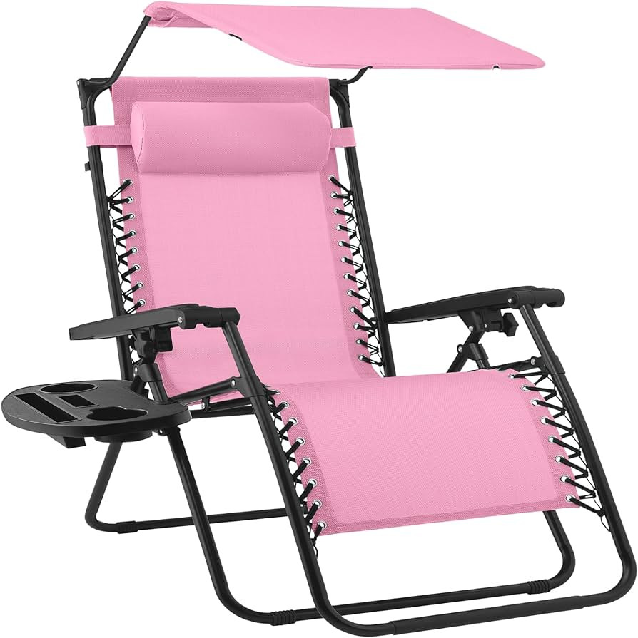 Best Choice Products 30\u201d Wide Folding Zero Gravity Outdoor Recliner Patio Lounge Chair w/Adj... | Amazon (US)