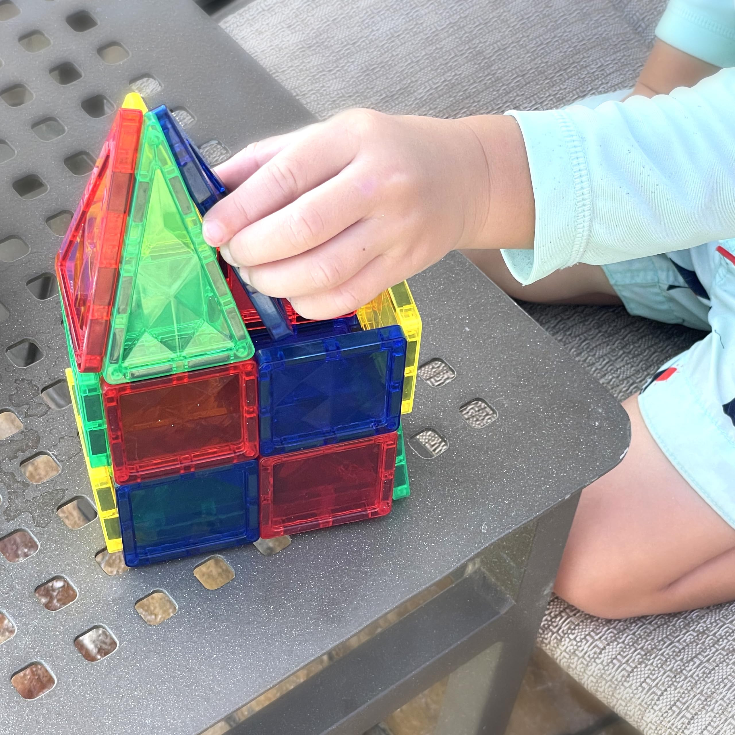 CreateOn Crayola Mini Magnetic PIP-Tiles, Bold Colors - Building Set for Kids, Magnetic Building ... | Amazon (US)