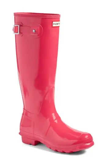 Women's Hunter Original High Gloss Boot, Size 5 M - Pink | Nordstrom