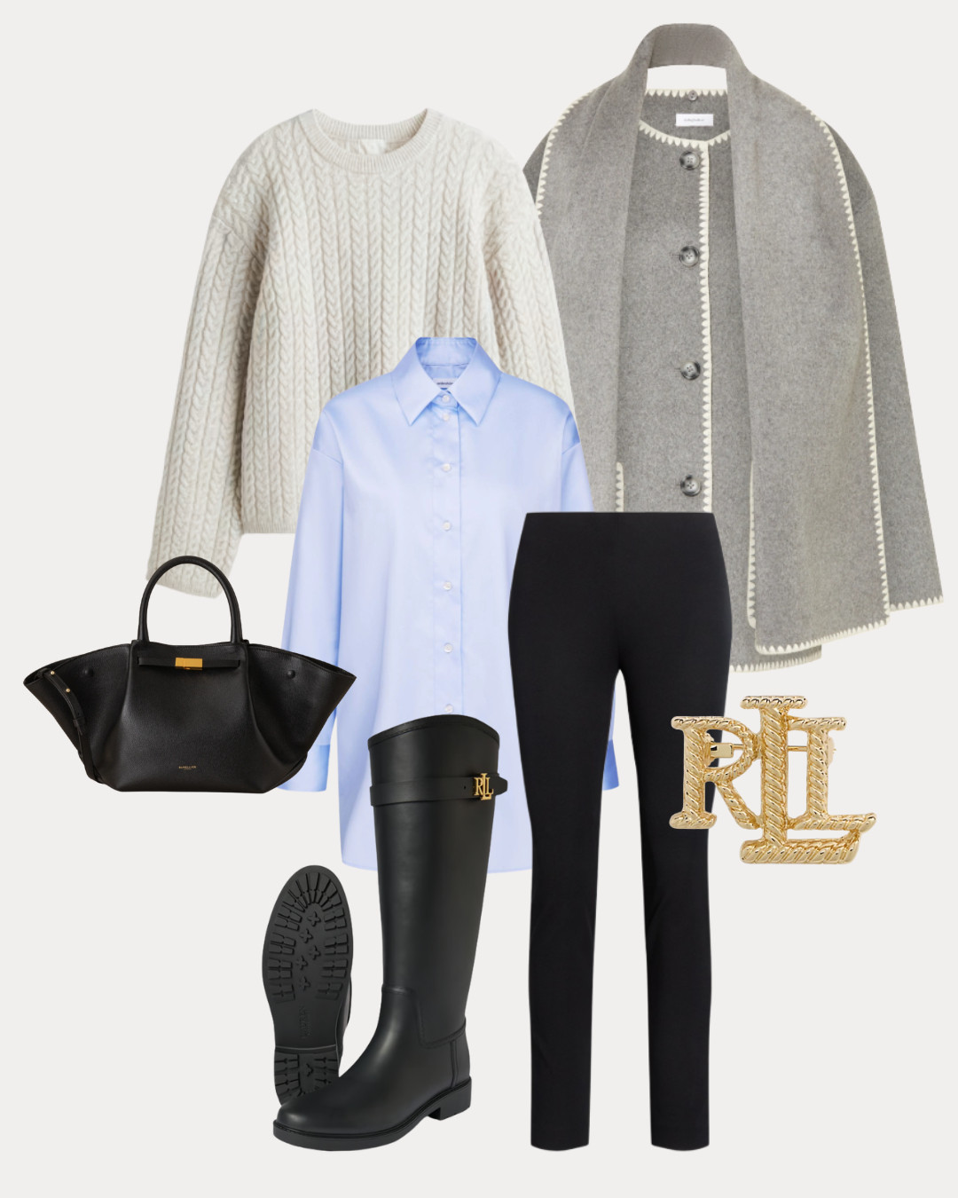 Wolljacke mit Schal - eleganter Herbstlook mit Stiefel  

 #LTKwinter #LTKstyletip #LTKautumn