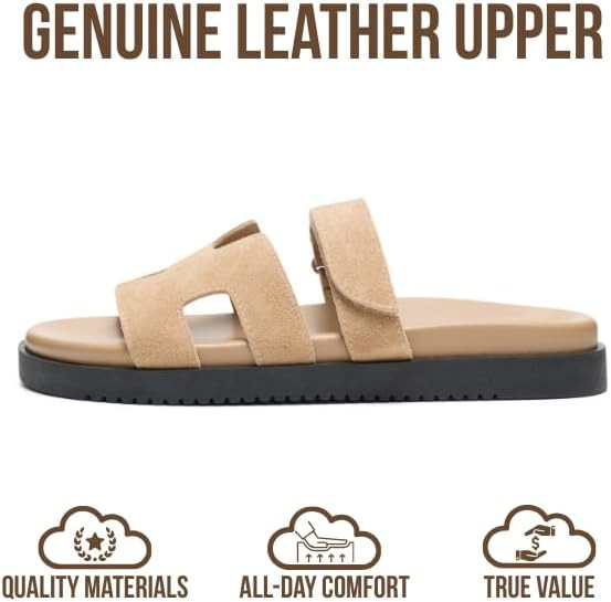 Project Cloud 100% Genuine Leather Sandals for Women Footwear - Stylish Womens Sandals with Plush... | Amazon (US)