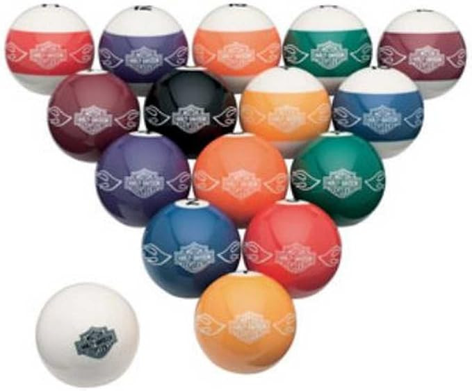 Harley-Davidson Bar & Shield Flames Billiard Ball Set HDL-10167 | Amazon (US)