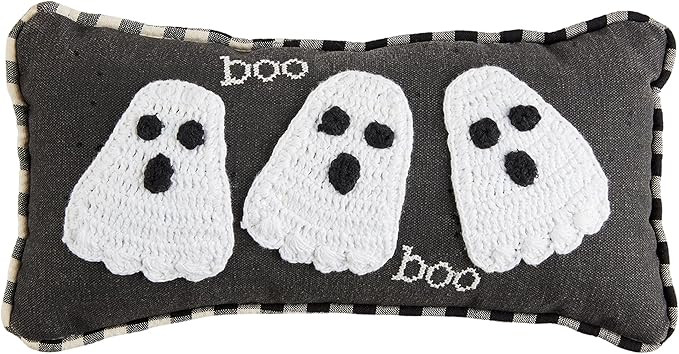 Mud Pie Mini Halloween Pillows, 12" x 6", Boo | Amazon (US)