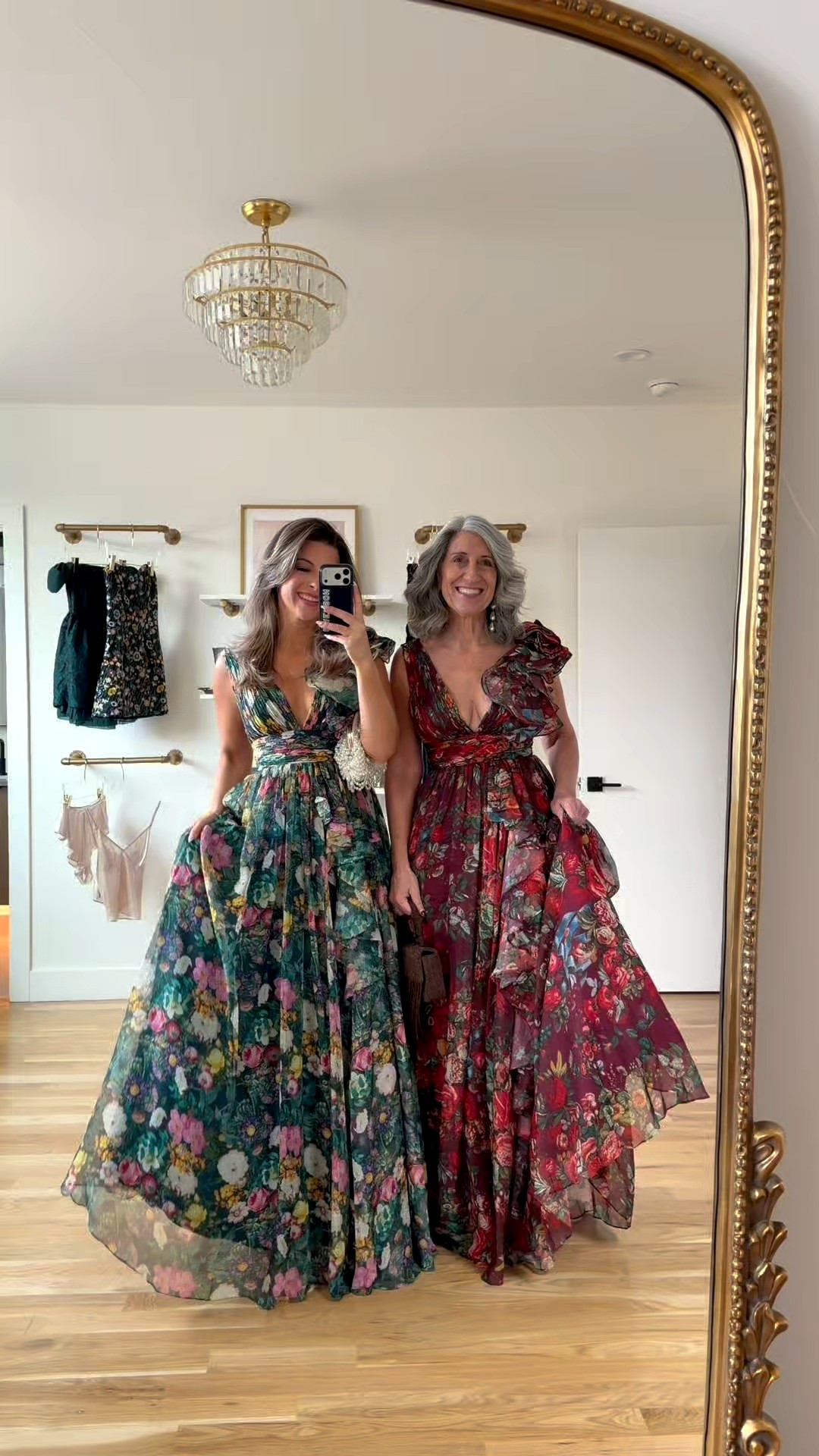 Mom and me wedding guest and formal event dresses. Red and green floral ruffle gowns  

Mac duggal code: Emerson10

Wearing my usual smalls/2
Mom wears a medium/6

Wedding guest
Formal event
Black tie
Floral
Ruffle
Mother of the bride
Special occasion

#LTKSeasonal #LTKWedding #LTKgrwm