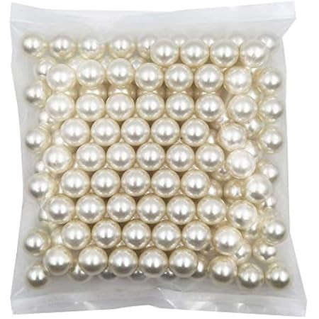 INSPIRELLE 360pcs 12mm Ivory Art Faux Pearl Beads ABS Round Loose Spacer Beads for DIY Craft Neck... | Amazon (US)