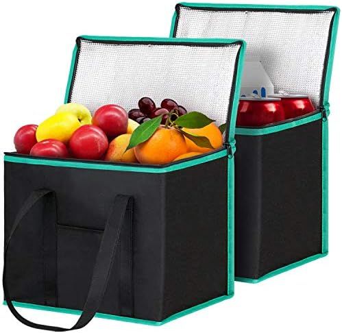WiseLife Insulated Reusable Shopping Bags Grocery Bags [2 Pack] with Handles,Heavy Duty Produce B... | Amazon (US)